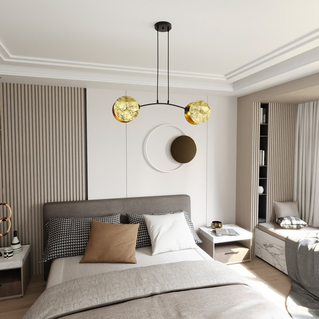 Loftlampe MOTIF 2 - Sort / Guld - Nordic Unique