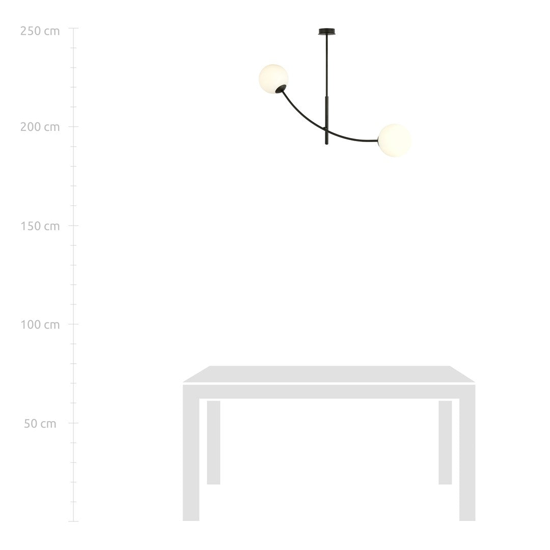Loftlampe HUNTER 2 - Sort / Hvid - Nordic Unique