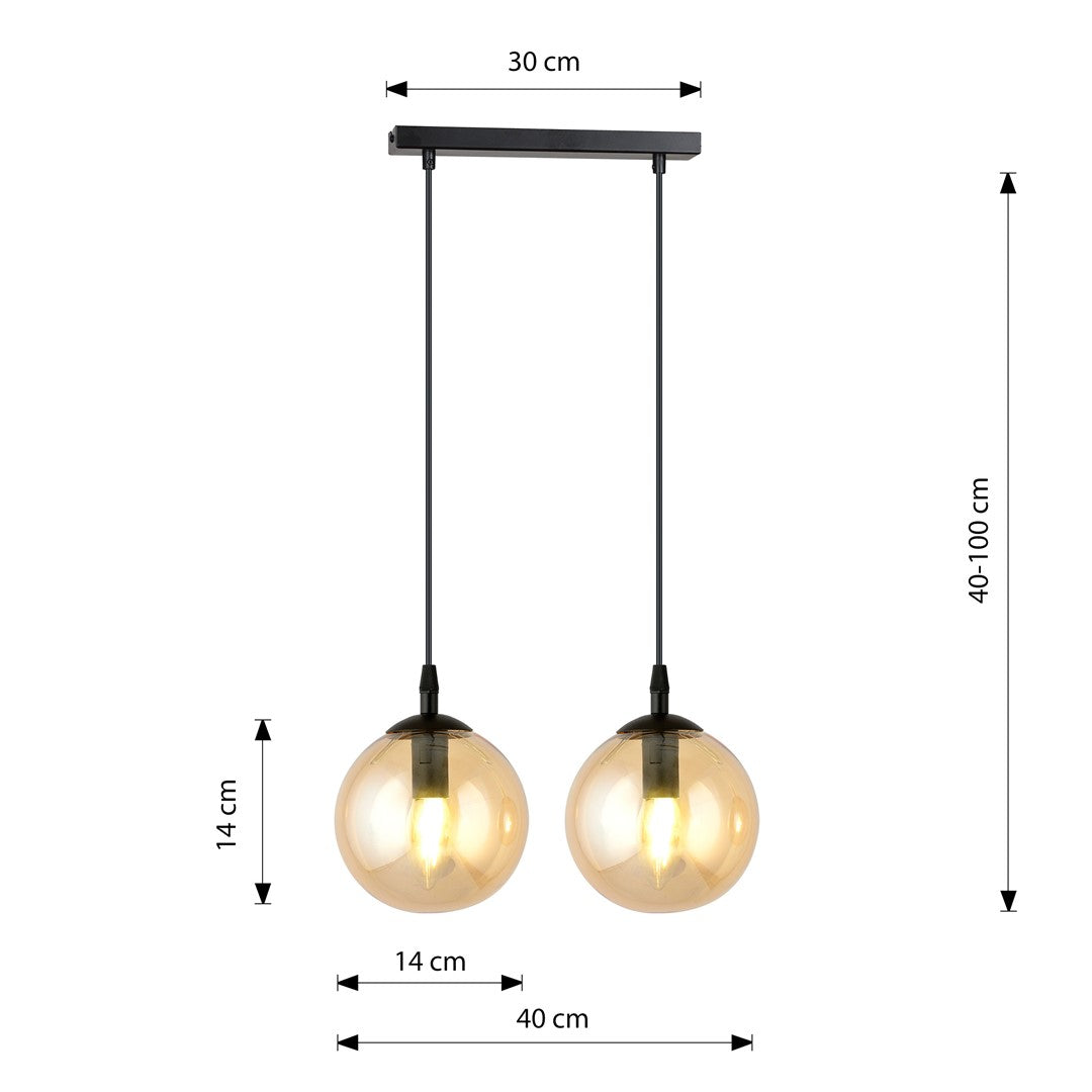 Loftlampe COSMO 2 - Sort / Rav - Nordic Unique