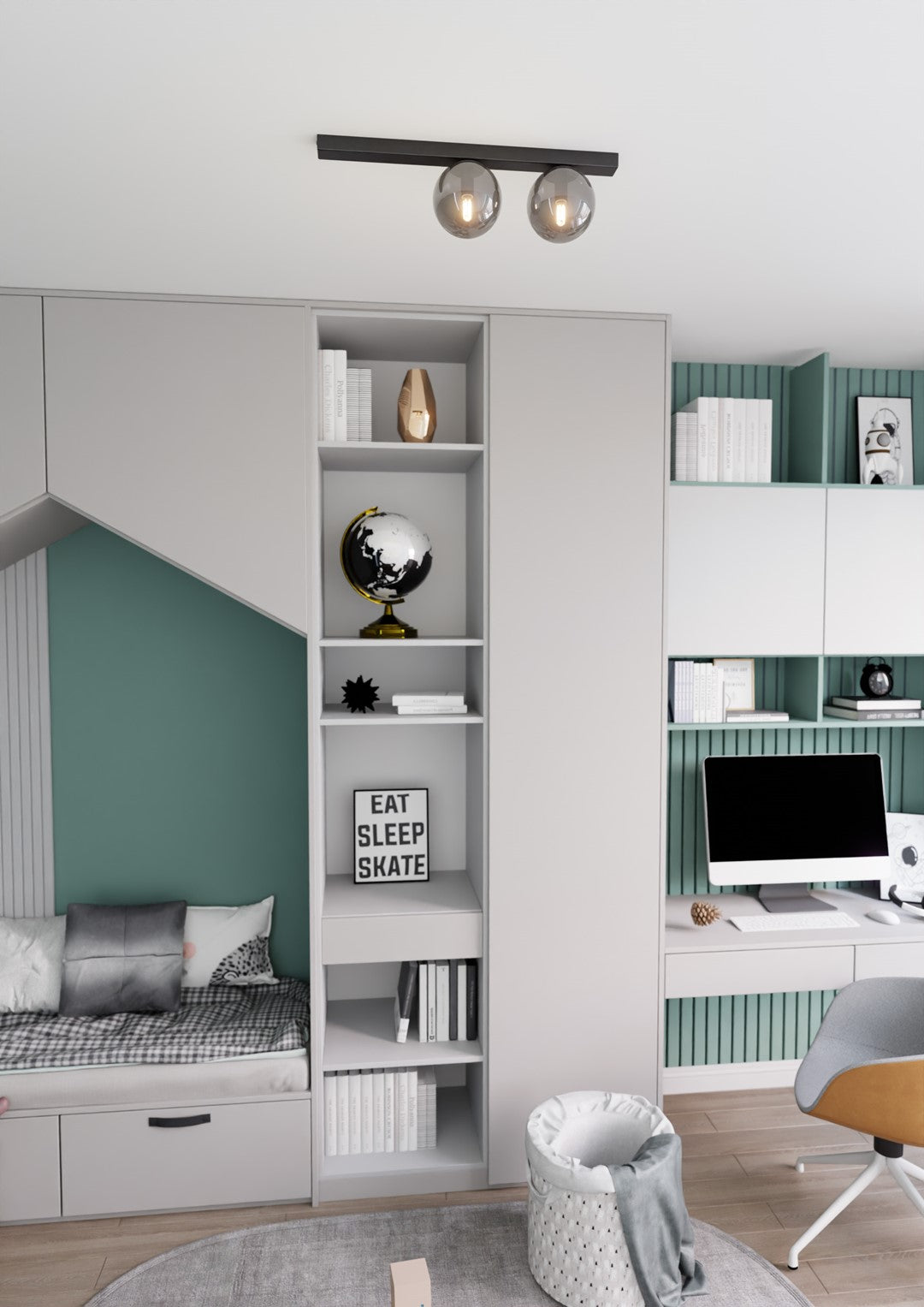 Loftlampe FIT 2 - Sort / Grafit - Nordic Unique