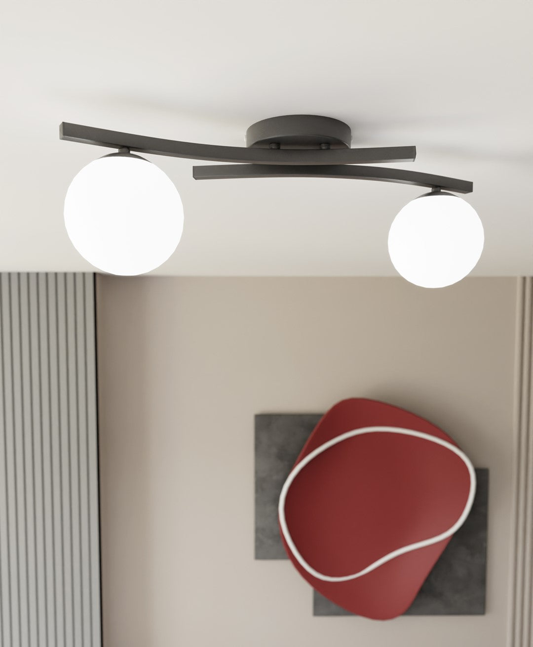 Loftlampe OPUS 2 - Sort / Hvid - Nordic Unique