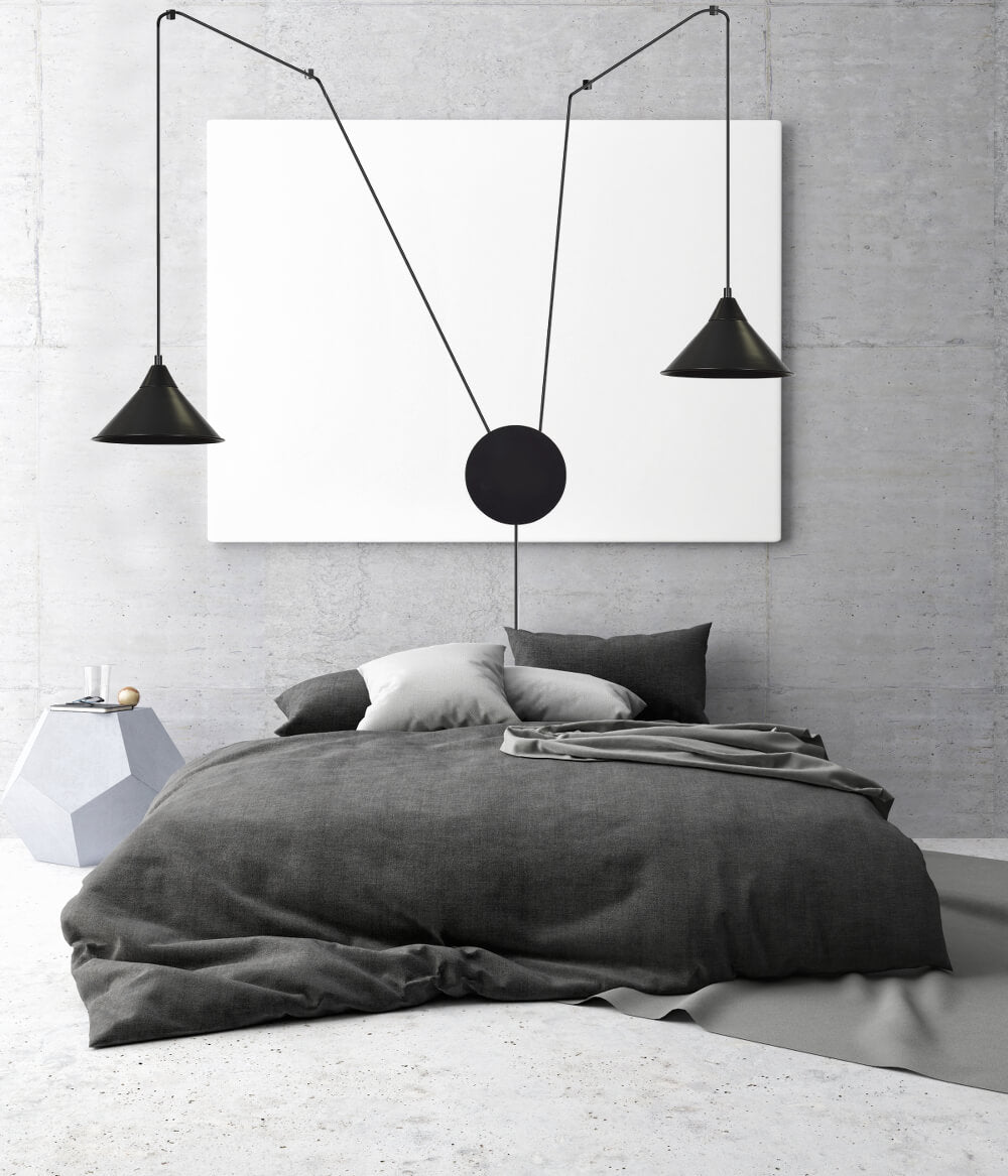 Loftlampe ABRAMO 2 - Sort - Nordic Unique