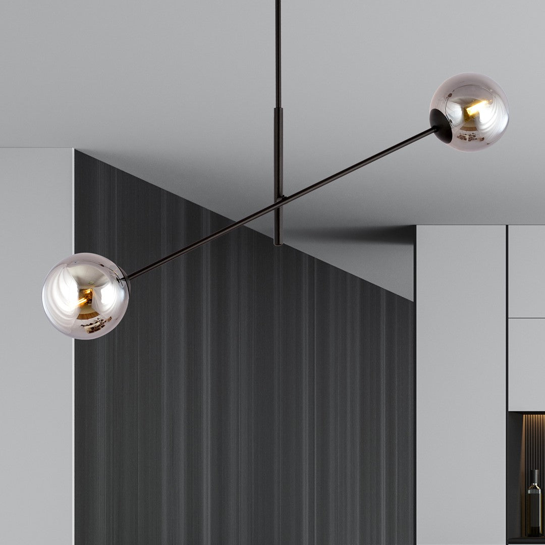Loftlampe LINEAR 2 - Sort / Grafit - Nordic Unique