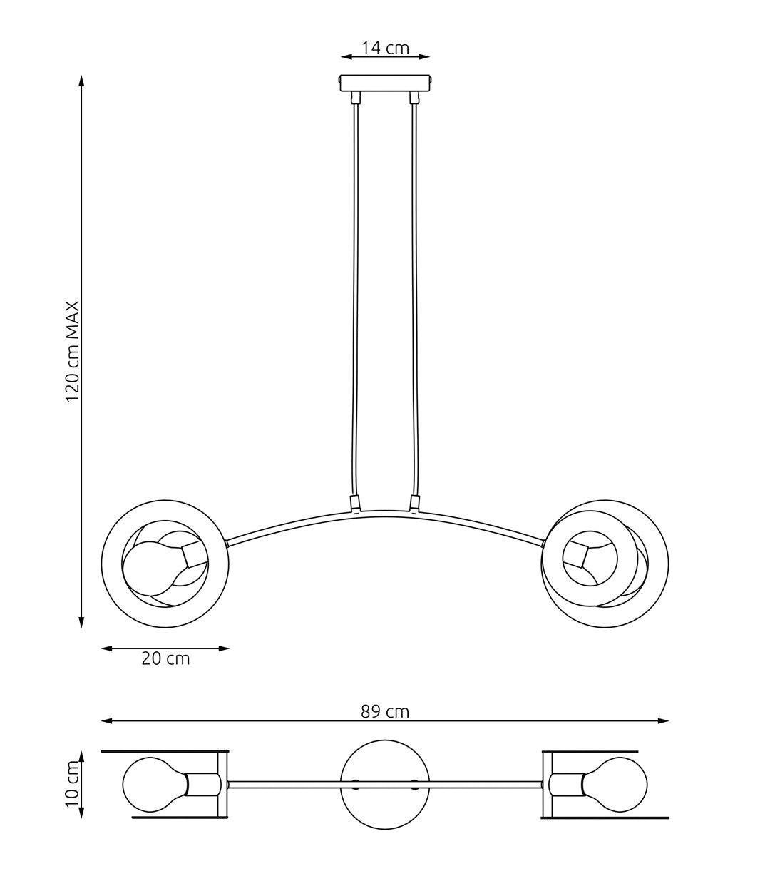 Loftlampe EUFORIA 2 - Hvid - Nordic Unique