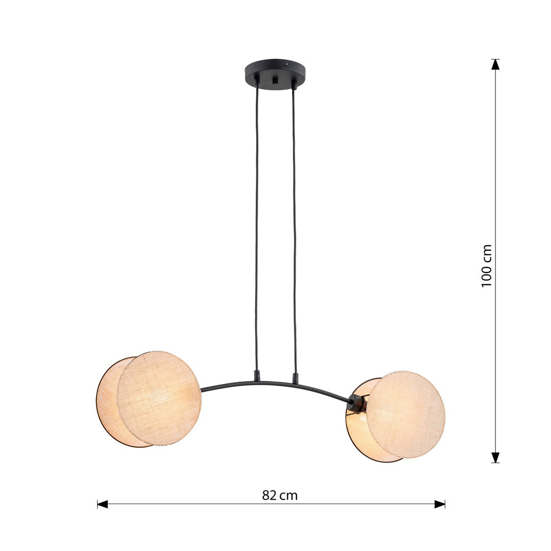Loftlampe MOTIF 2 - Sort / Beige - Nordic Unique