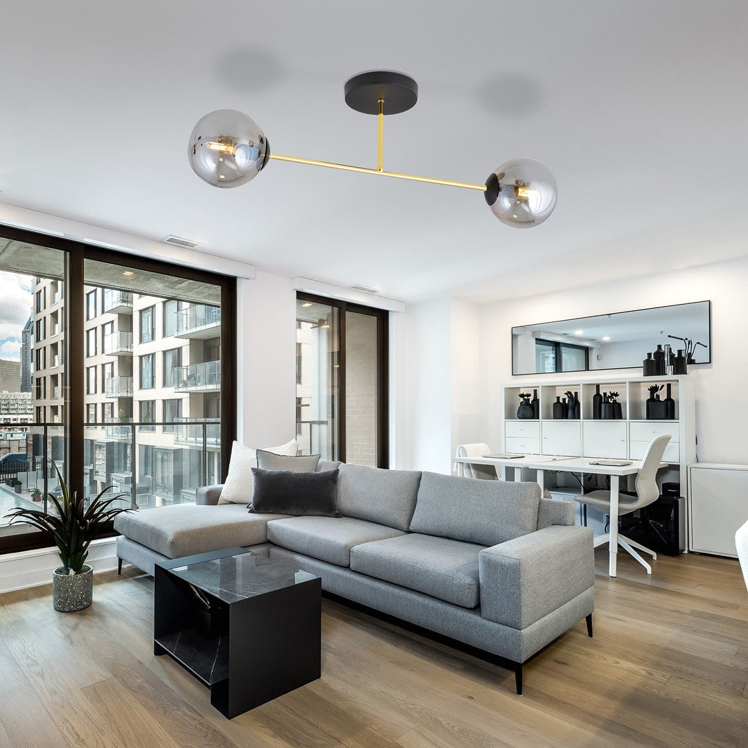 Loftlampe MAGNUM 2 - Sort / Grafit / Guld - Nordic Unique