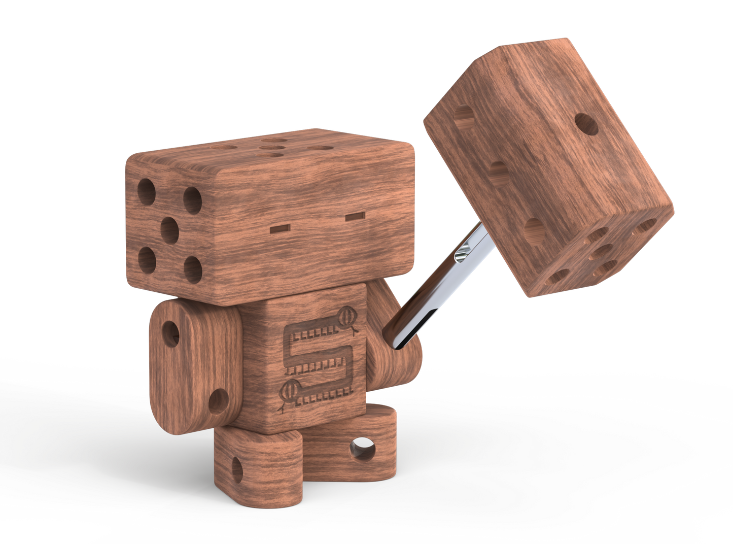 WoodMee® Krea - Figurer m hammer & spyd