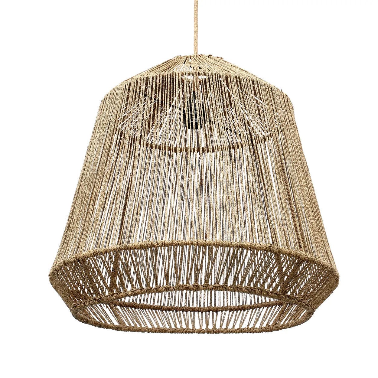 Konisk Lampe Vedhæng - Naturfarvet