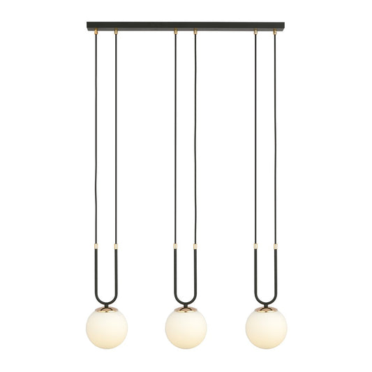 Loftlampe GLAM 3 - Sort / Hvid / Guld - Nordic Unique