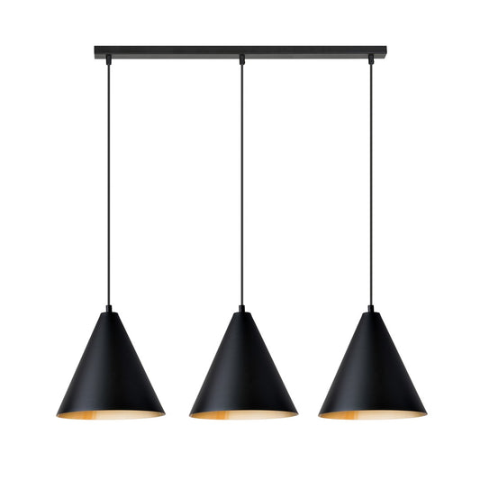 Loftlampe REBEL 3 - Sort / Guld - Nordic Unique