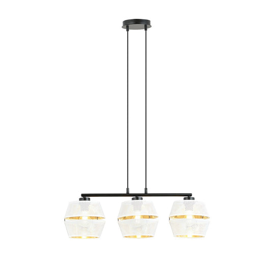 Loftlampe PIANO 3 - Sort / Hvid / Guld - Nordic Unique
