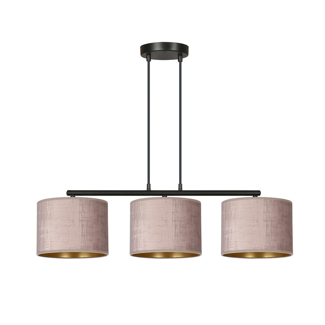 Loftlampe HILDE 3 - Sort / Guld / Rose - Nordic Unique