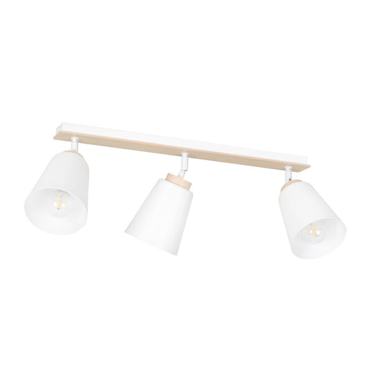 Loftlampe ATLAS 3 - Hvid / Træ - Nordic Unique