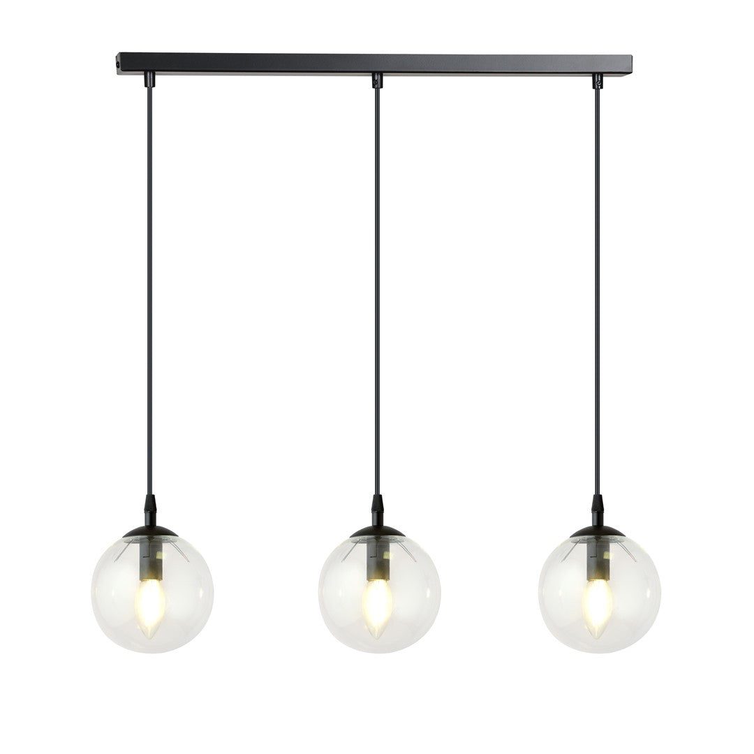 Loftlampe COSMO 3 Gennemsigtig - Sort - Nordic Unique