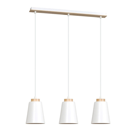 Loftlampe BOLERO 3 - Hvid / Træ - Nordic Unique