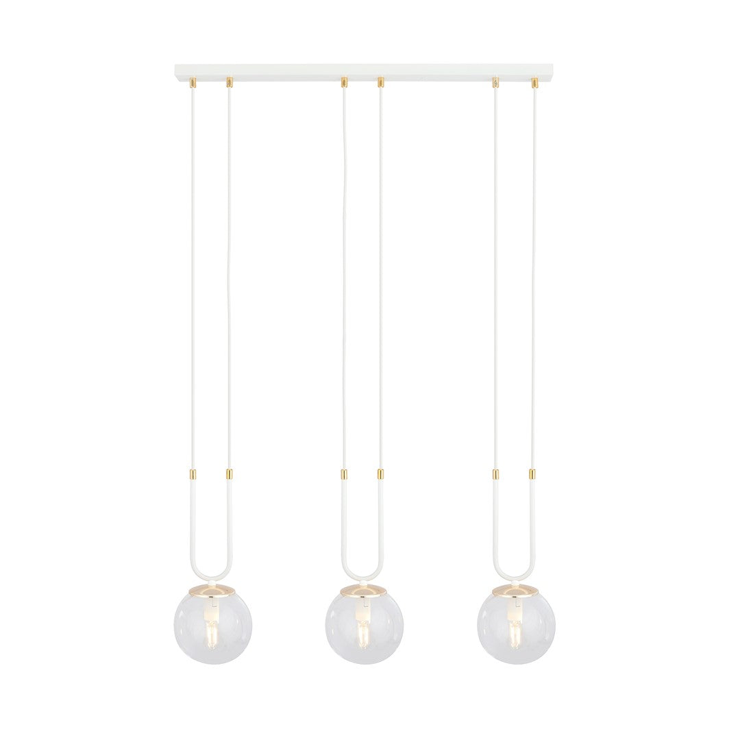 Loftlampe GLAM 3 - Hvid / Guld - Nordic Unique