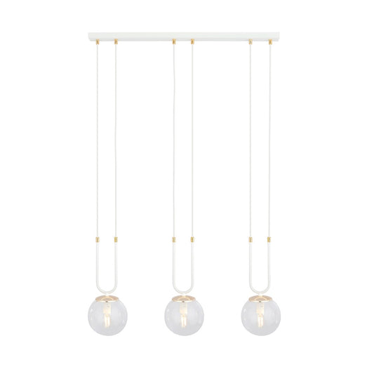 Loftlampe GLAM 3 - Hvid / Guld - Nordic Unique
