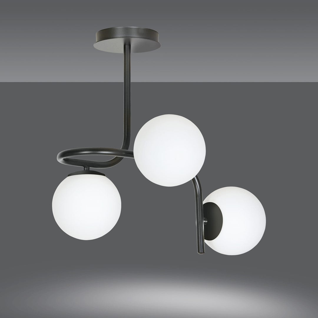 Loftlampe KALF 3 - Sort / Hvid - Nordic Unique