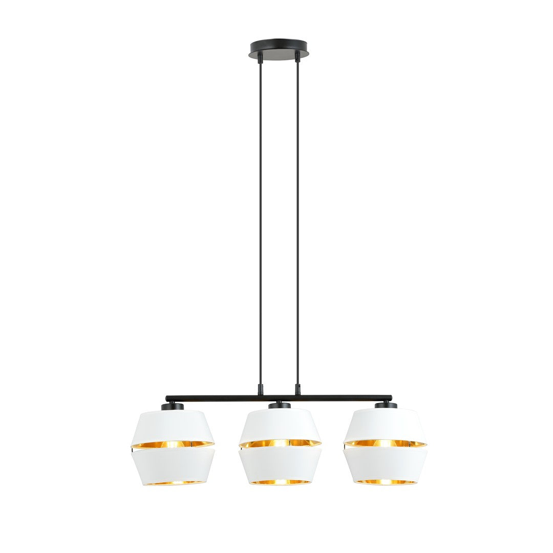 Loftlampe PIANO 3 - Sort / Hvid / Guld - Nordic Unique