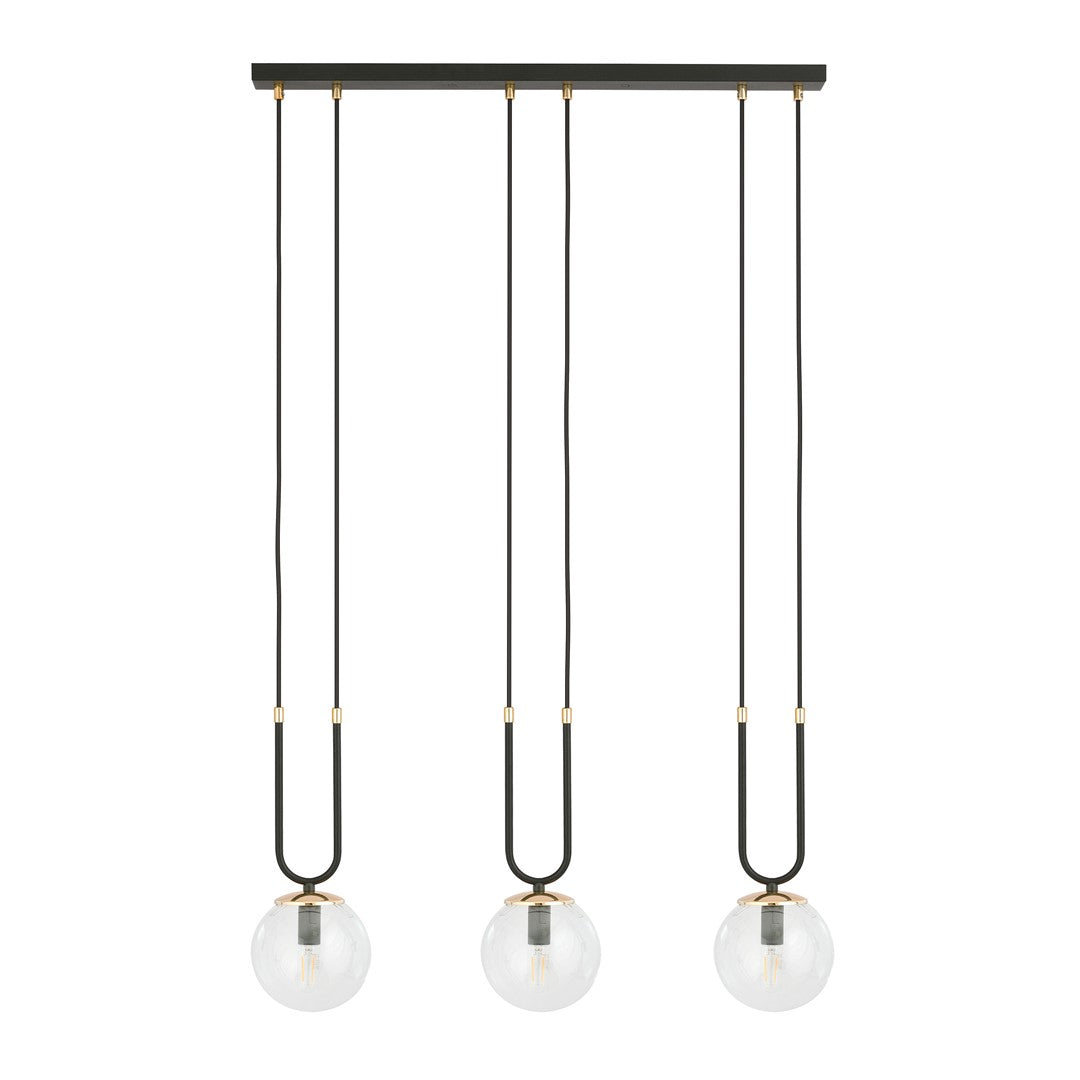Loftlampe GLAM 3 - Sort / Guld - Nordic Unique