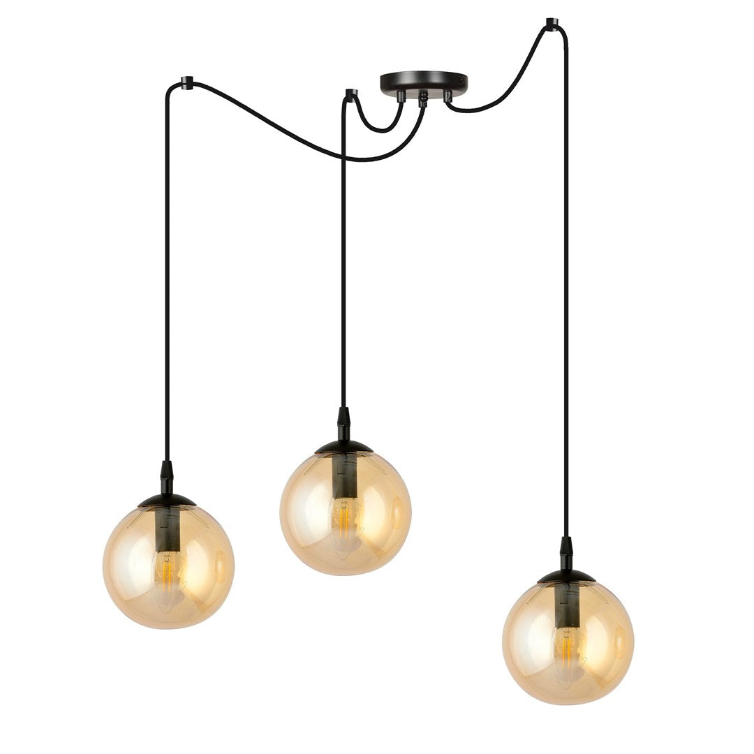 Loftlampe GIGI 3 - Sort / Rav - Nordic Unique
