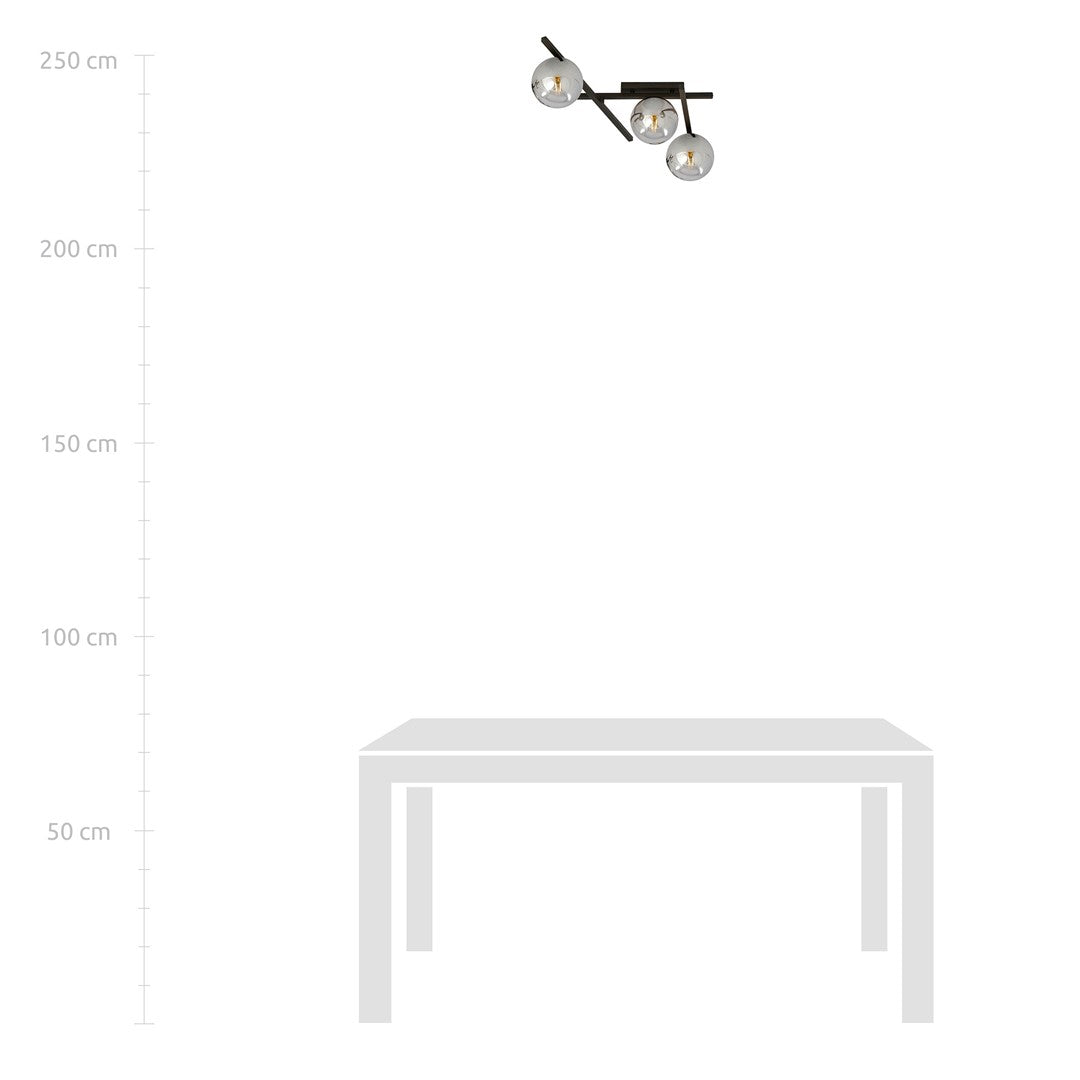 Loftlampe SMART 3 - Sort / Grafit - Nordic Unique
