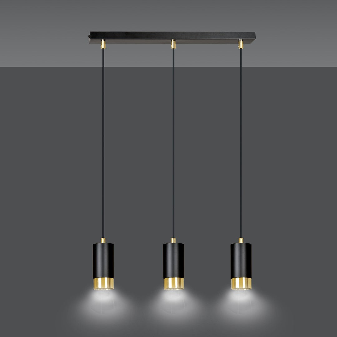 Loftlampe FUMIKO 3 - Sort / Guld - Nordic Unique