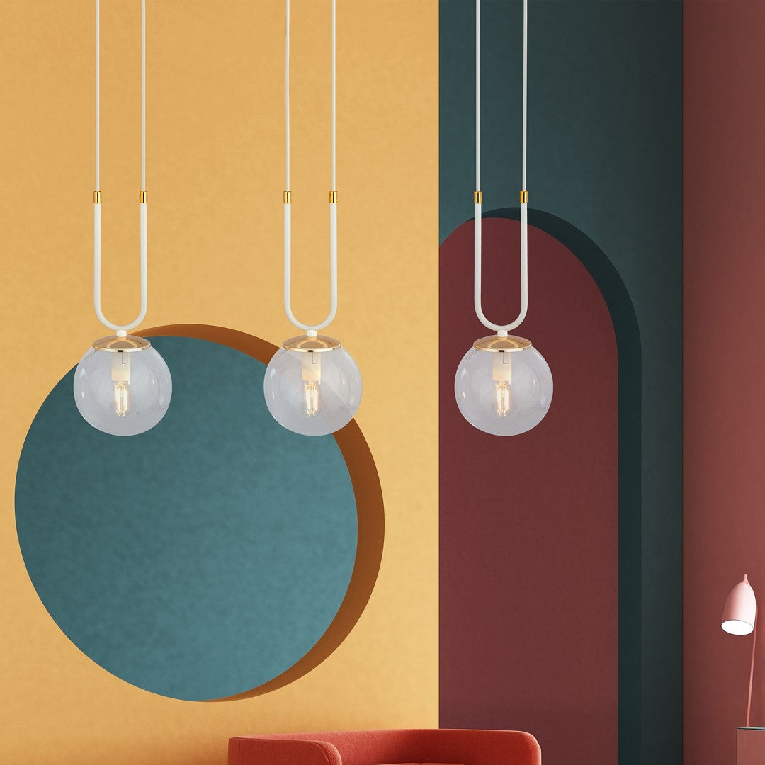 Loftlampe GLAM 3 - Hvid / Guld - Nordic Unique