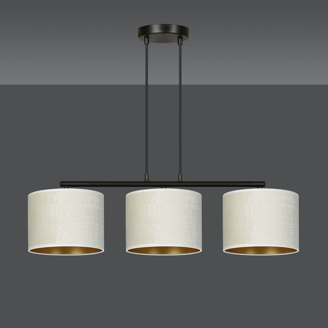Loftlampe HILDE 3 - Sort / Hvid / Guld - Nordic Unique