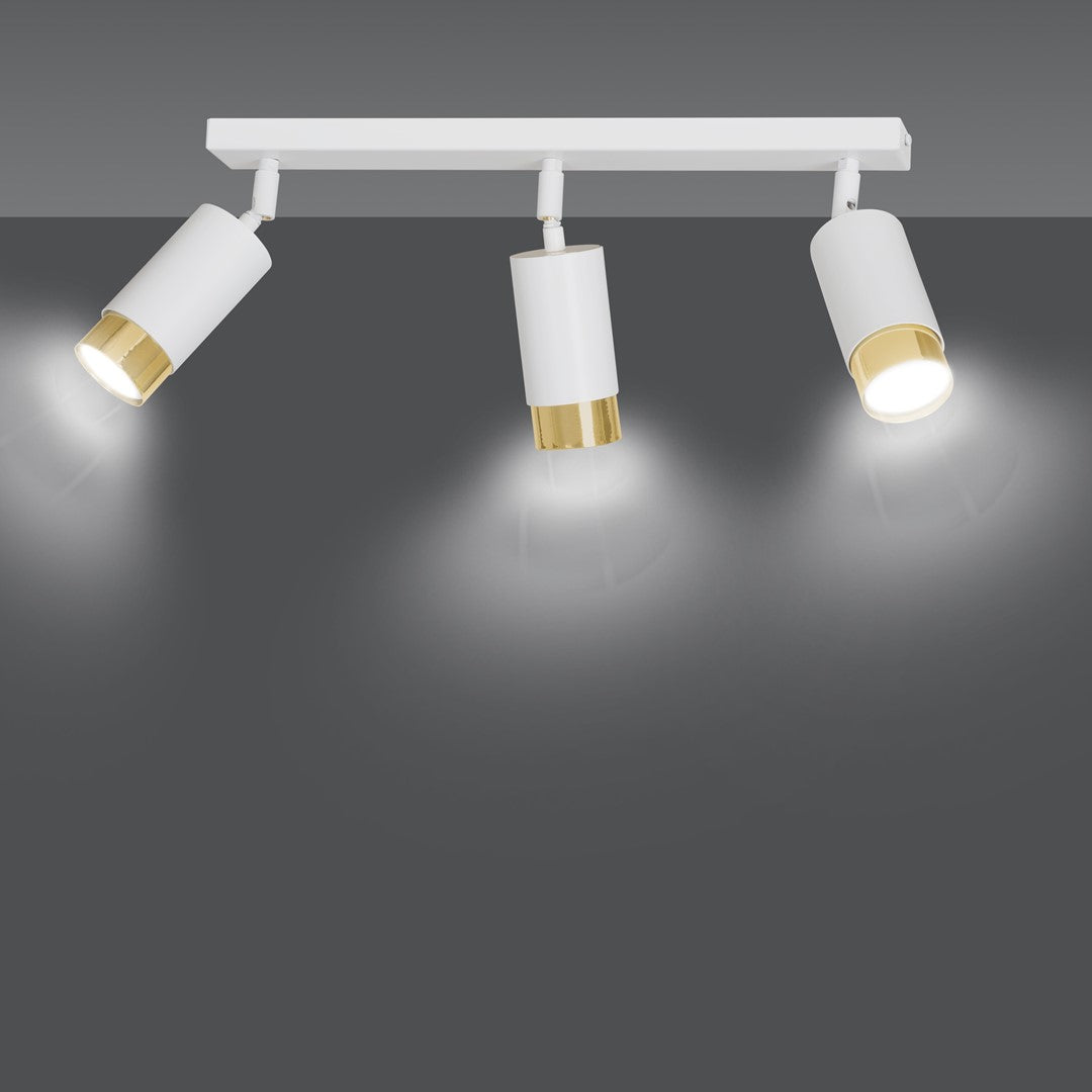 Loftlampe HIRO 3 - Hvid / Guld - Nordic Unique
