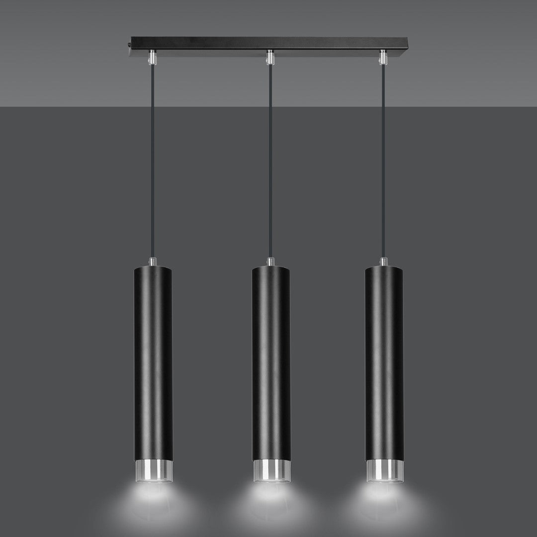 Loftlampe KIBO 3 - Sort / Krom - Nordic Unique
