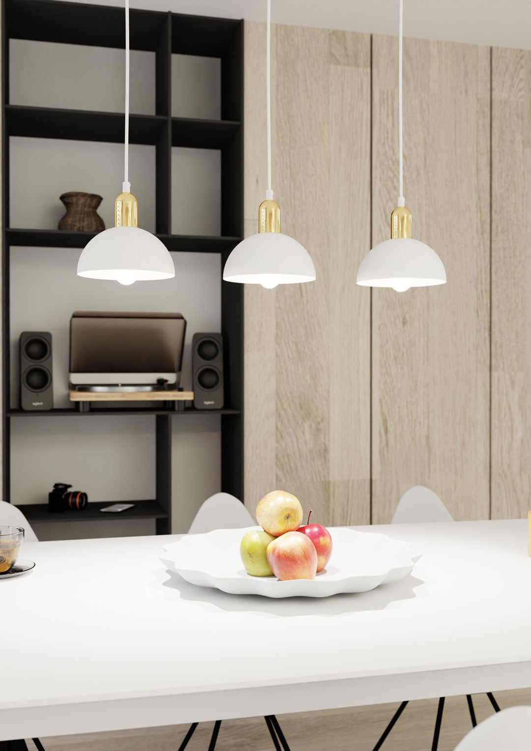 Loftlampe MOTO 3 - Hvid / Guld - Nordic Unique