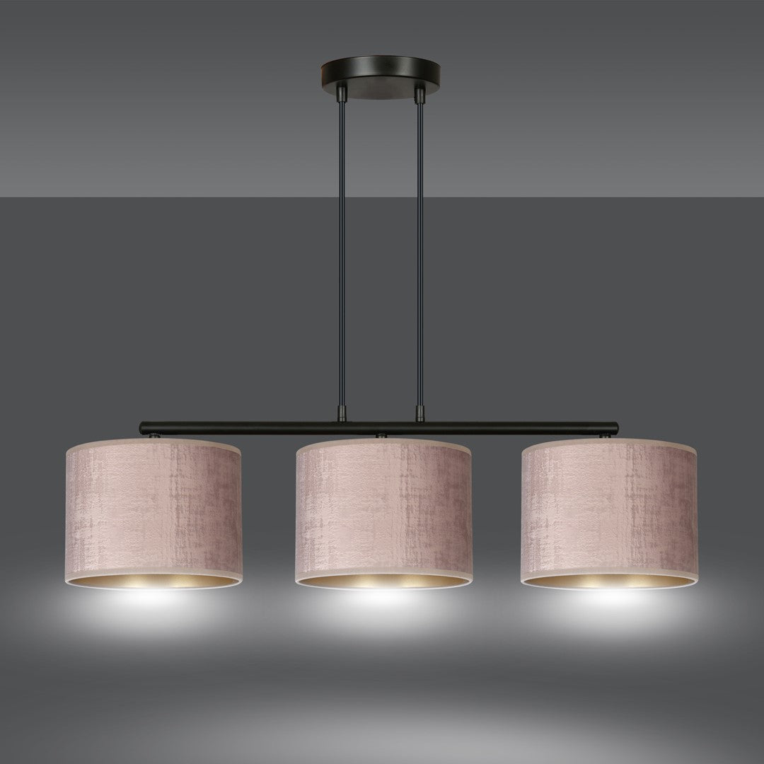 Loftlampe HILDE 3 - Sort / Guld / Rose - Nordic Unique