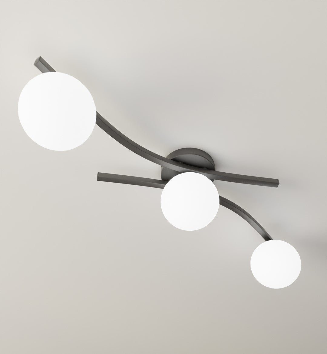 Loftlampe OPUS 3 - Sort / Hvid - Nordic Unique