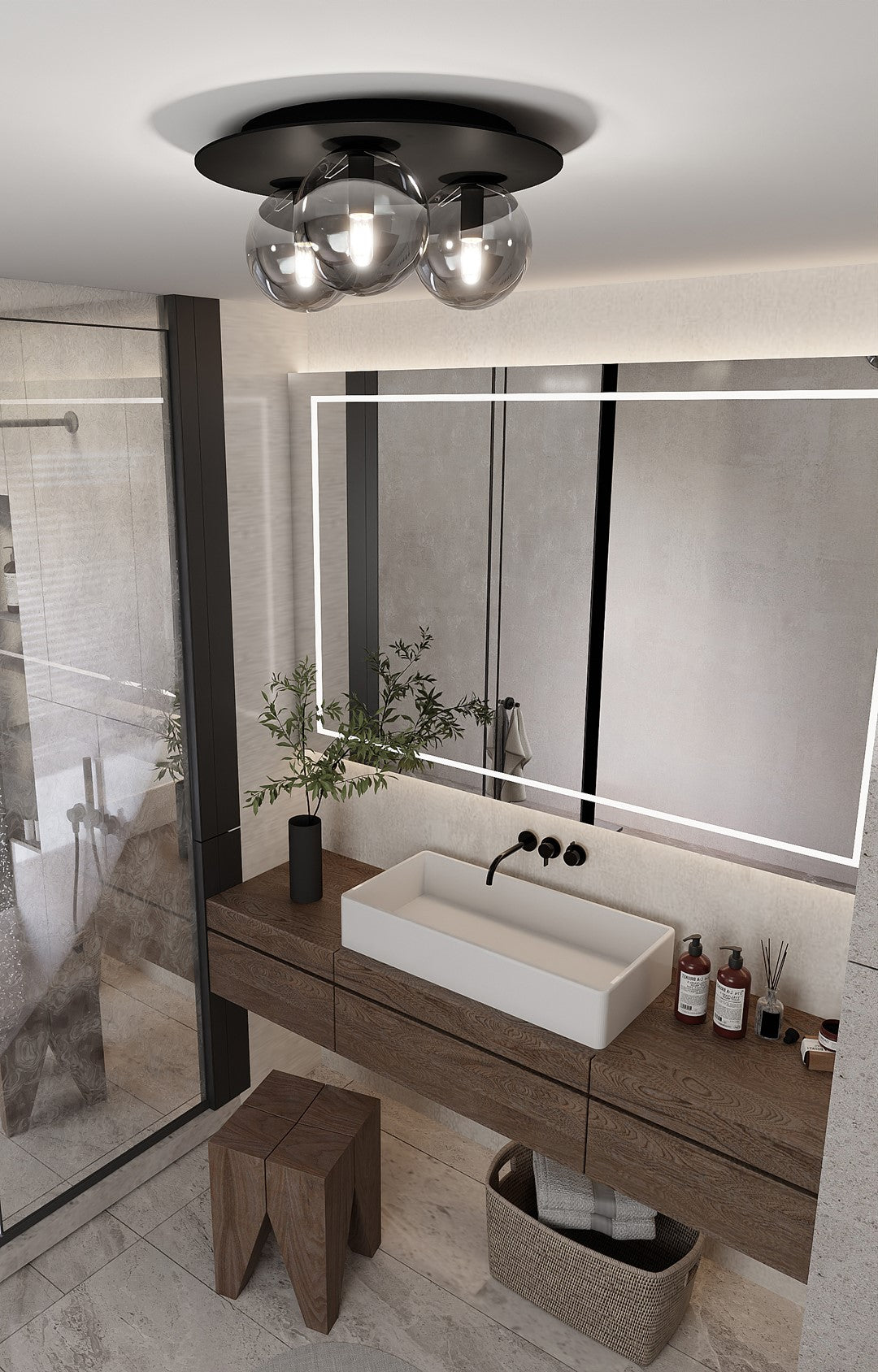 Loftlampe SOLAR 3 - Sort / Grafit - Nordic Unique