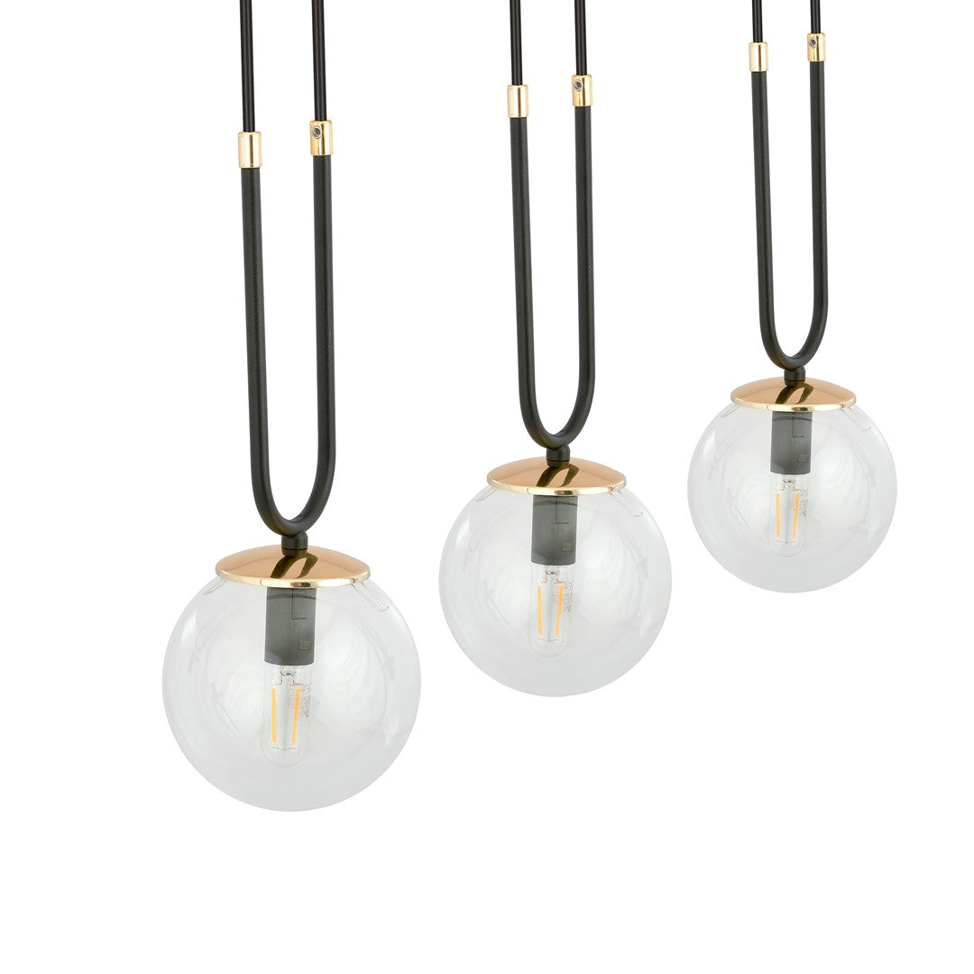 Loftlampe GLAM 3 - Sort / Guld - Nordic Unique
