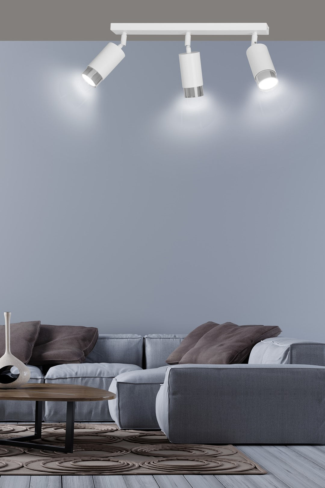 Loftlampe HIRO 3 - Hvid / Krom - Nordic Unique