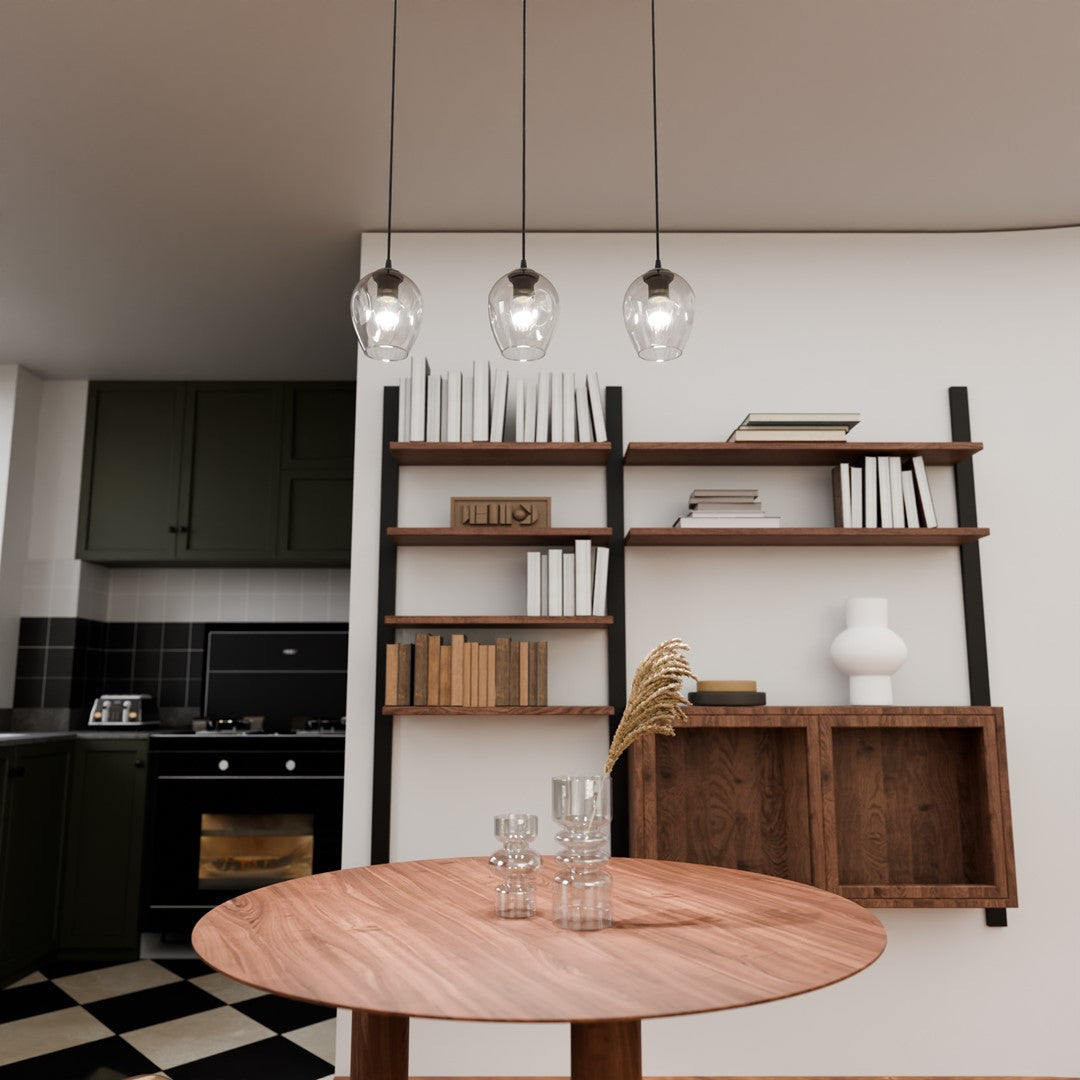 Loftlampe ISTAR 3 Gennemsigtig - Sort - Nordic Unique