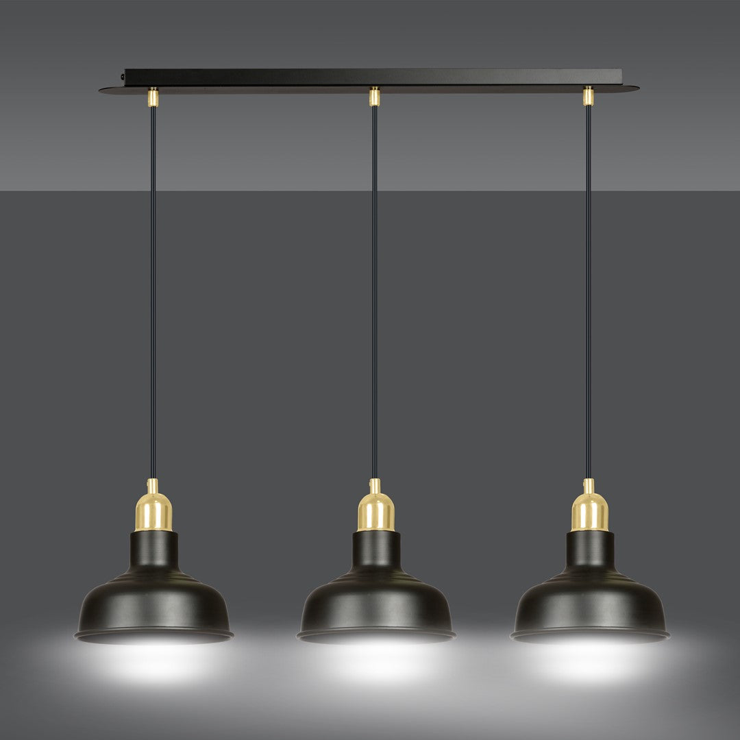 Loftlampe IBOR 3 - Sort / Guld - Nordic Unique