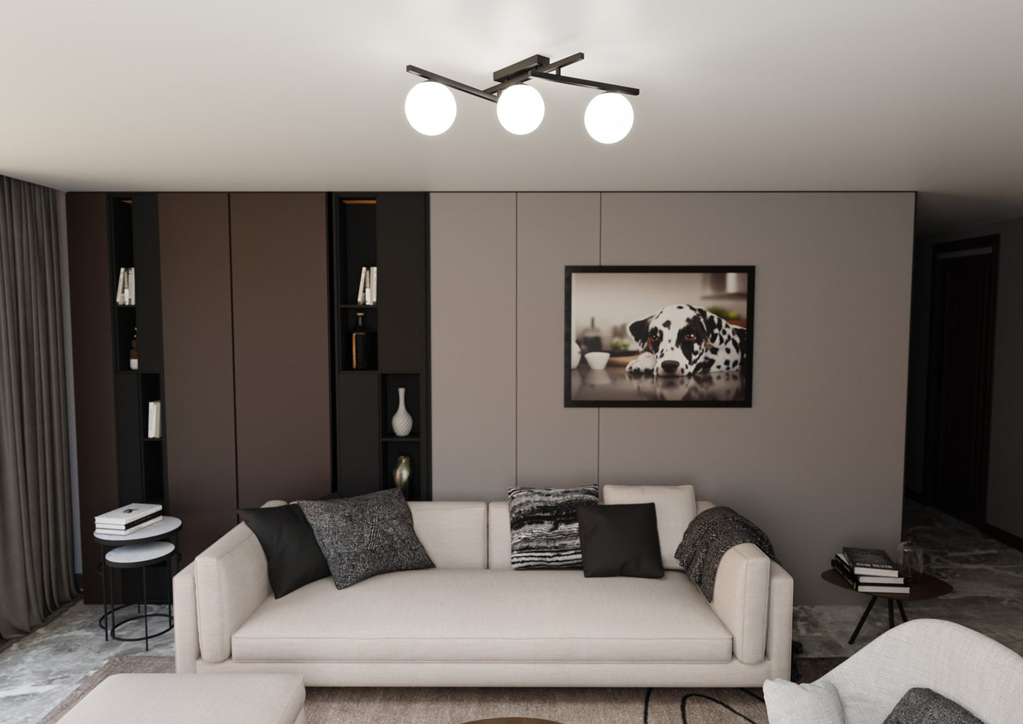 Loftlampe SMART 3 - Sort / Hvid - Nordic Unique