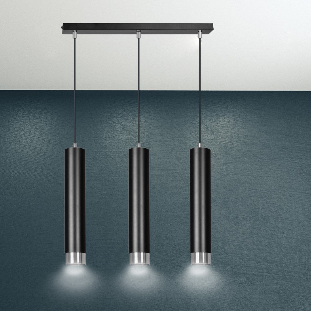 Loftlampe KIBO 3 - Sort / Krom - Nordic Unique