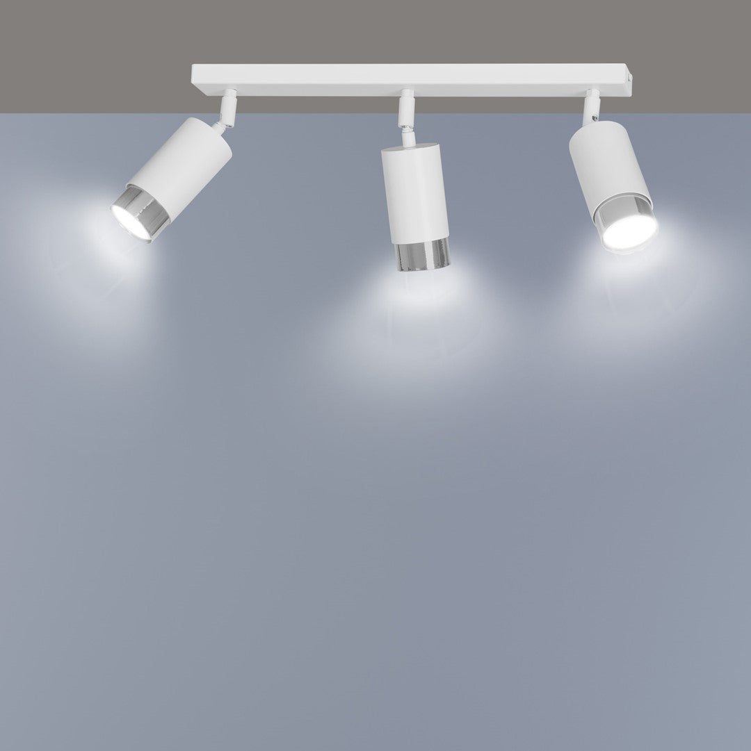 Loftlampe HIRO 3 - Hvid / Krom - Nordic Unique