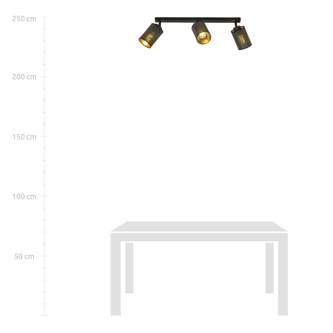 Loftlampe BRONX 3 - Sort - Nordic Unique