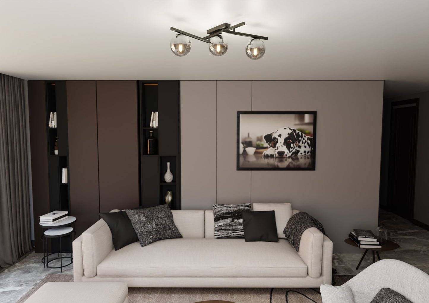 Loftlampe SMART 3 - Sort / Grafit - Nordic Unique