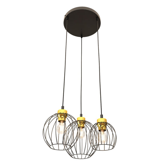 Loftlampe NANDO 3 Premium - Sort / Guld - Nordic Unique