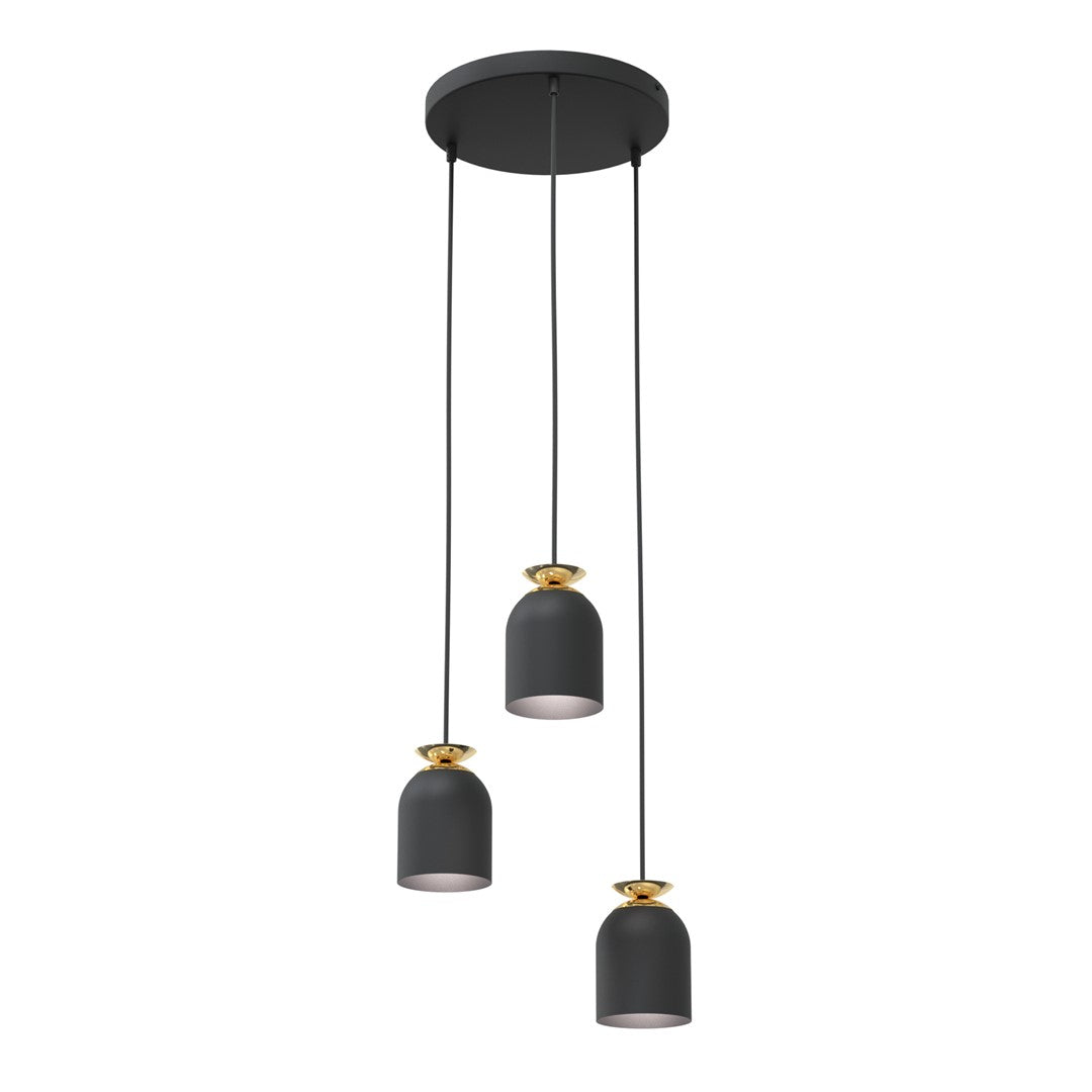 Loftlampe TARGET 3 Premium - Sort / Guld - Nordic Unique