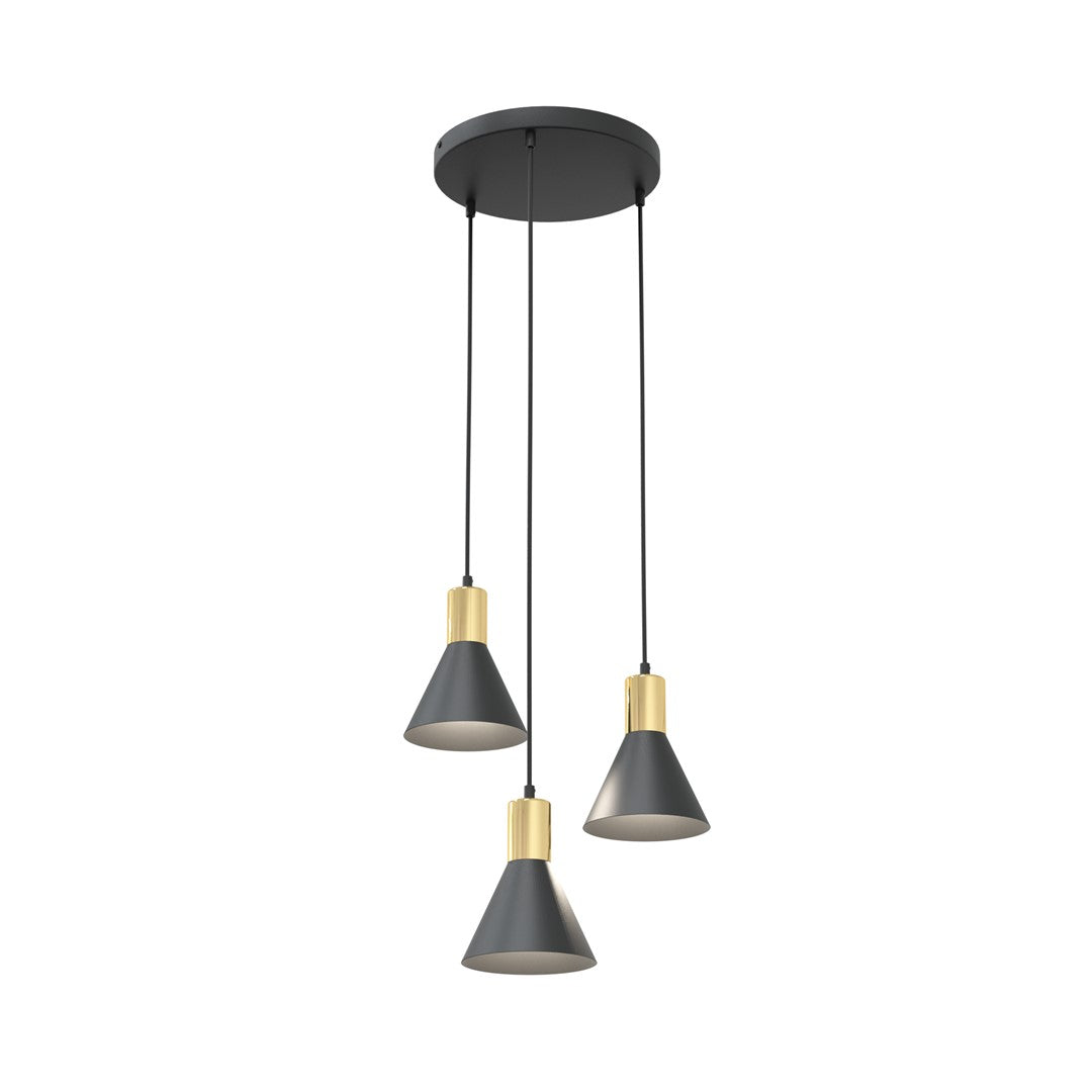 Loftlampe ROSA 3 Premium - Sort / Guld - Nordic Unique