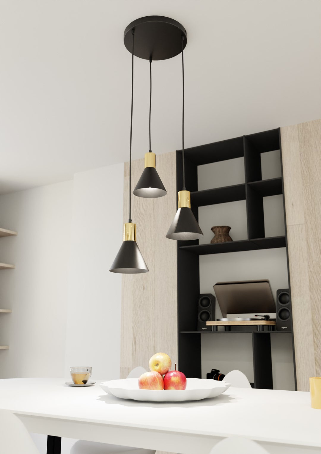 Loftlampe ROSA 3 Premium - Sort / Guld - Nordic Unique