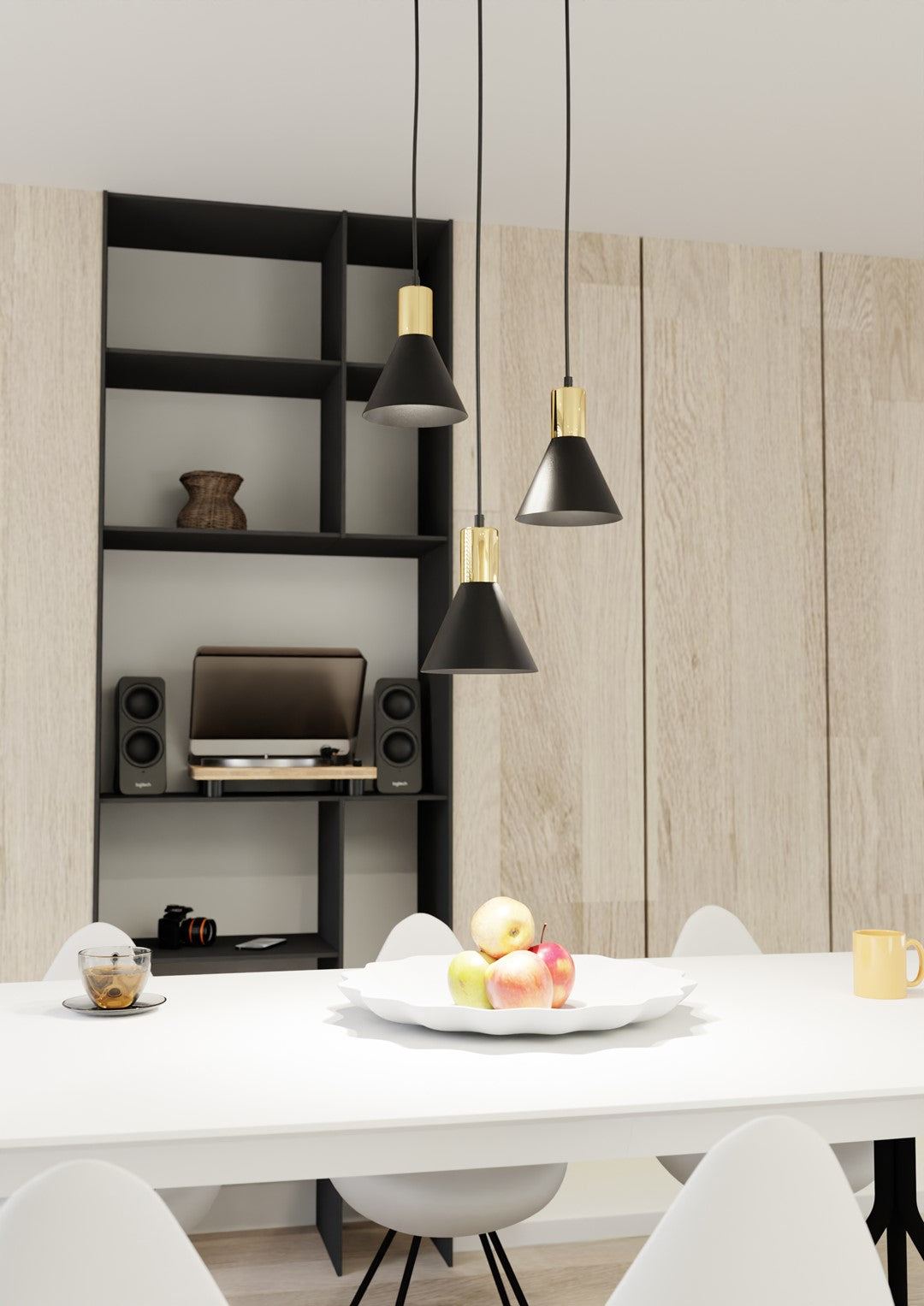 Loftlampe ROSA 3 Premium - Sort / Guld - Nordic Unique