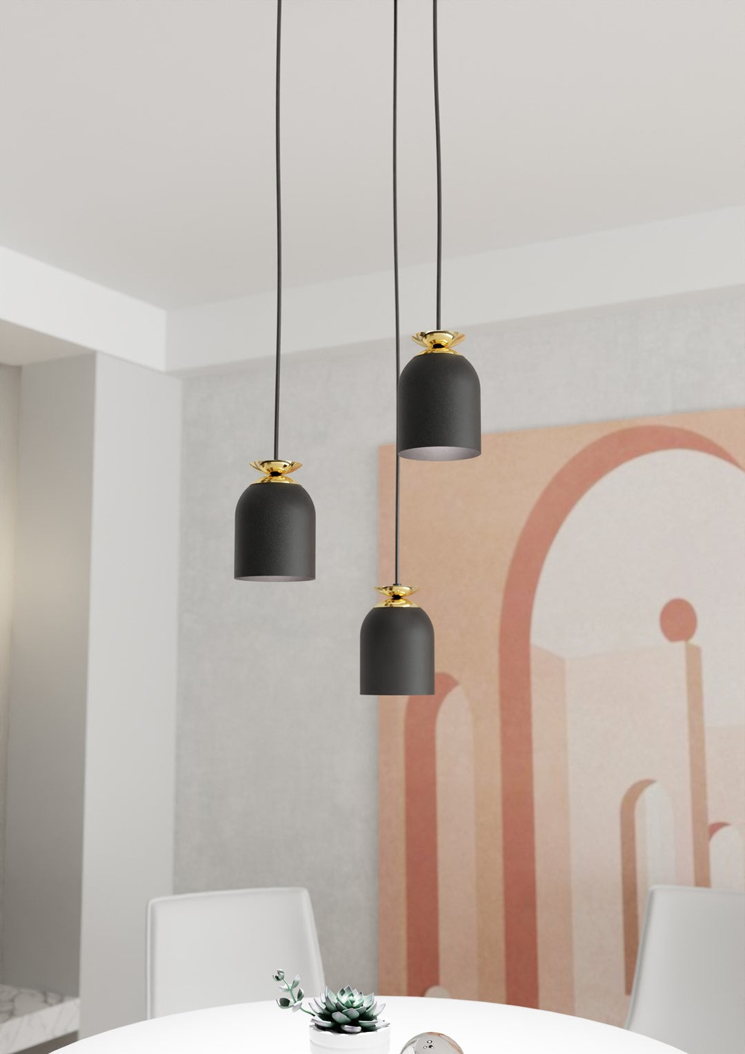 Loftlampe TARGET 3 Premium - Sort / Guld - Nordic Unique